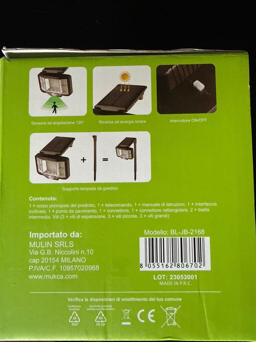 Solarna lampa led z czujnikiem ruchu