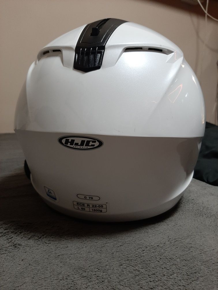 Kask motocyklowy biały HJC C70 L