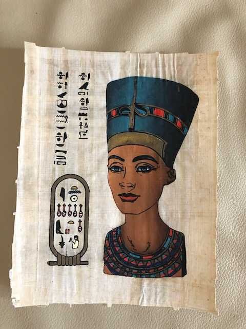Papirus z wizerunkiem królowej Egiptu Nefretete
