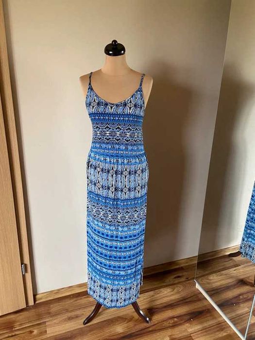 Up2fashion dluga sukienka suknia maxi wzory boho aztec 38 40