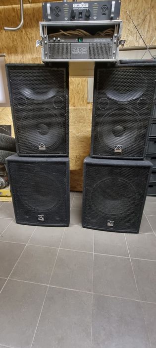 Zestaw-nagłośnienie kolumny Wharfedale Pro 4 szt.Wzmacniacze i gratisy