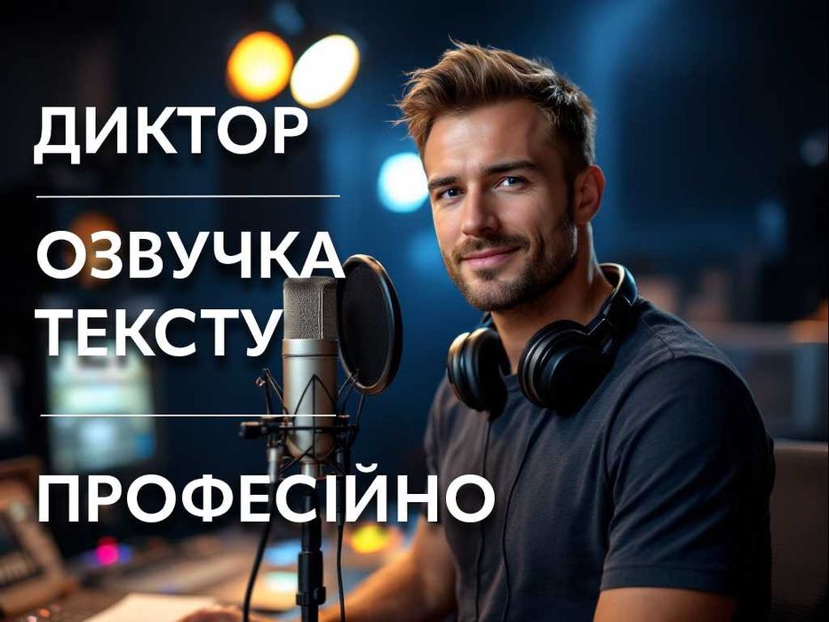 ДИКТОР / Озвучка тексту / ПРОФЕСІЙНО!!!