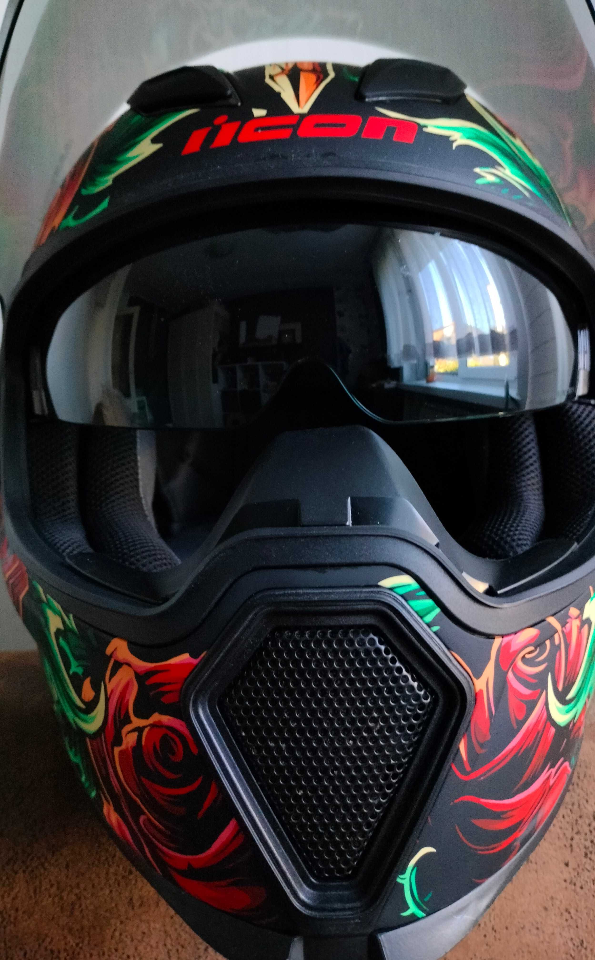 Kask motocyklowy ICON Airflite Omnicrux MIPS / L + szybka lustro