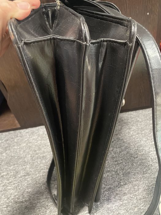 Чоловічий шкіряний портфель Prada бу