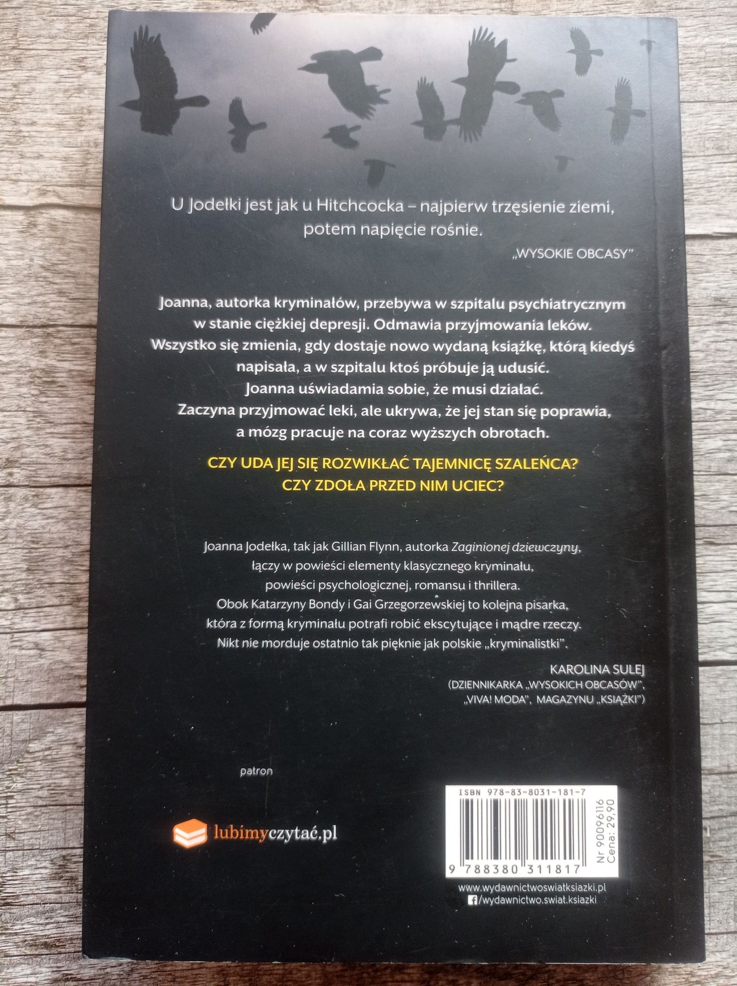 Książka Wariatka Joanna Jodełka kryminał sensacja thriller