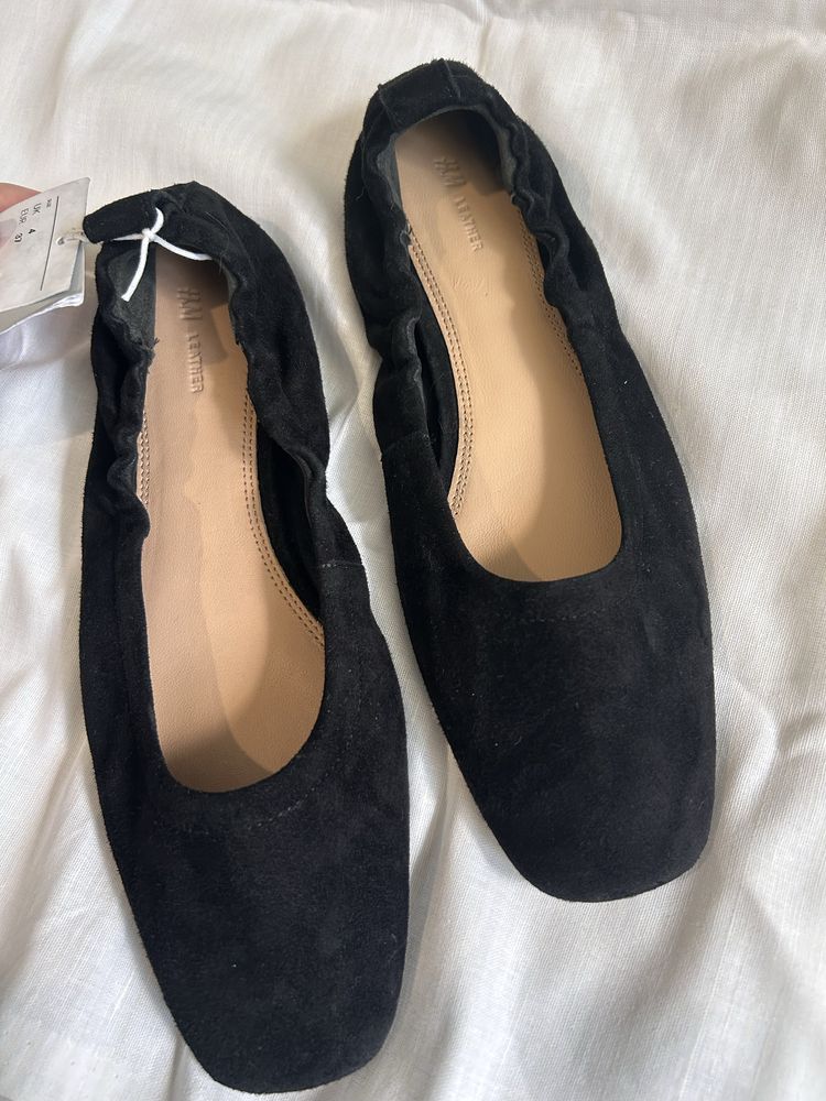 Замшеві балетки, туфлі h&m