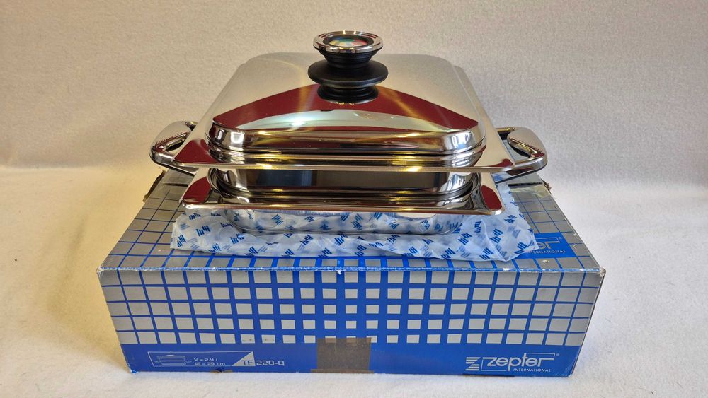 Patelnia Grilowa Quadro + Wkład + Pokrywa Zepter