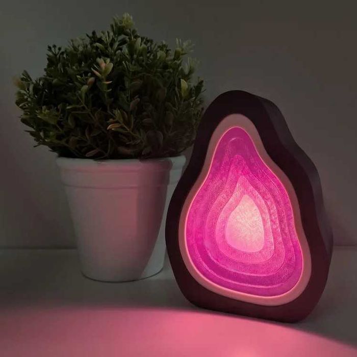 Lampka LED Wielokolorwa Kryształ Geoda
