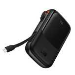 powerbank 10000mah usb usb-c iphone lightning + kabel usb-c - czarny