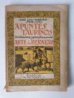 Livro Apuntes taurinos. Jose Luis Ribeiro. Arte de rejonear. 1925.