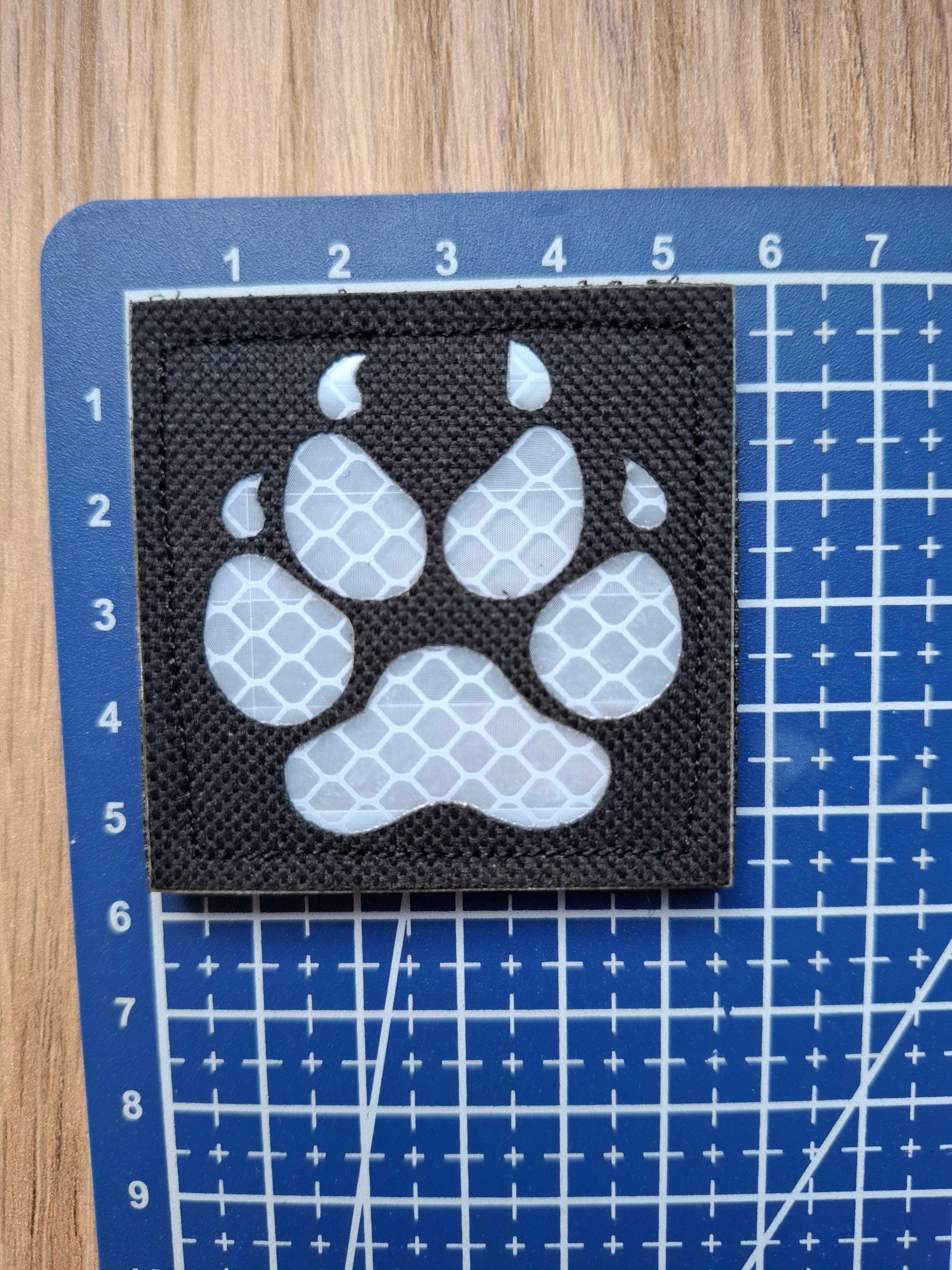 Naszywka Łapa Odblaskowa Laser Cut na rzep