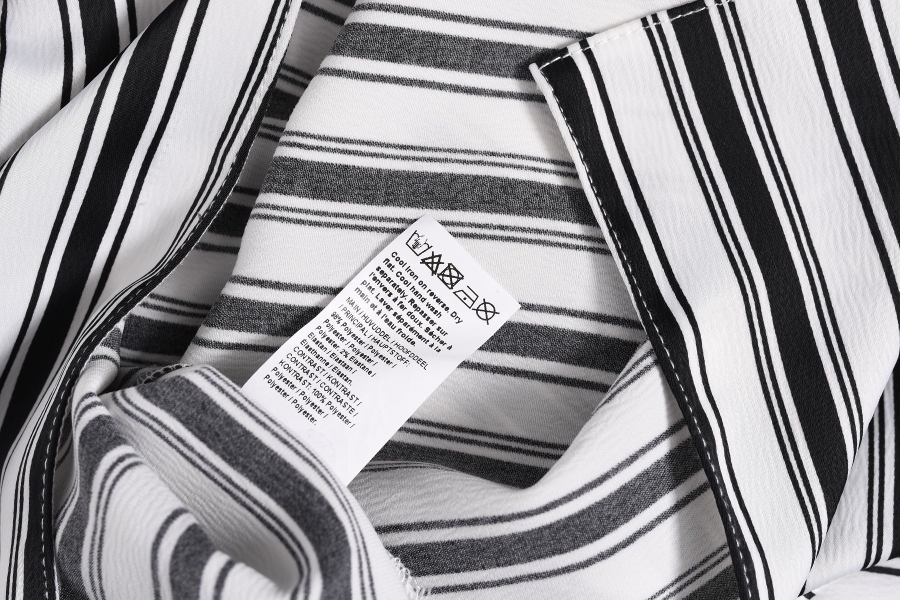 RIVER ISLAND asymetryczna tunika czarny prążek 34