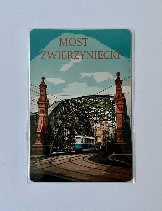 Magnes na lodówkę Wrocław Most Zwierzyniecki tramwaj