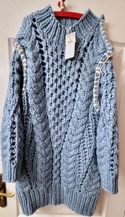 Reserved Sweter handmade z wełną NOWY S, M, L