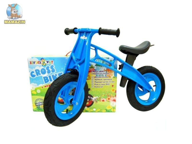 Велобіг "Cross bike" ГОЛУБИЙ, колеса 12"
В наявності