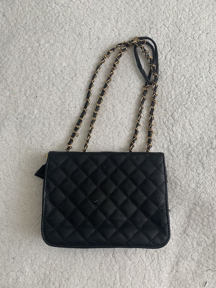 torebka czarna pikowana chanel inspo vintage