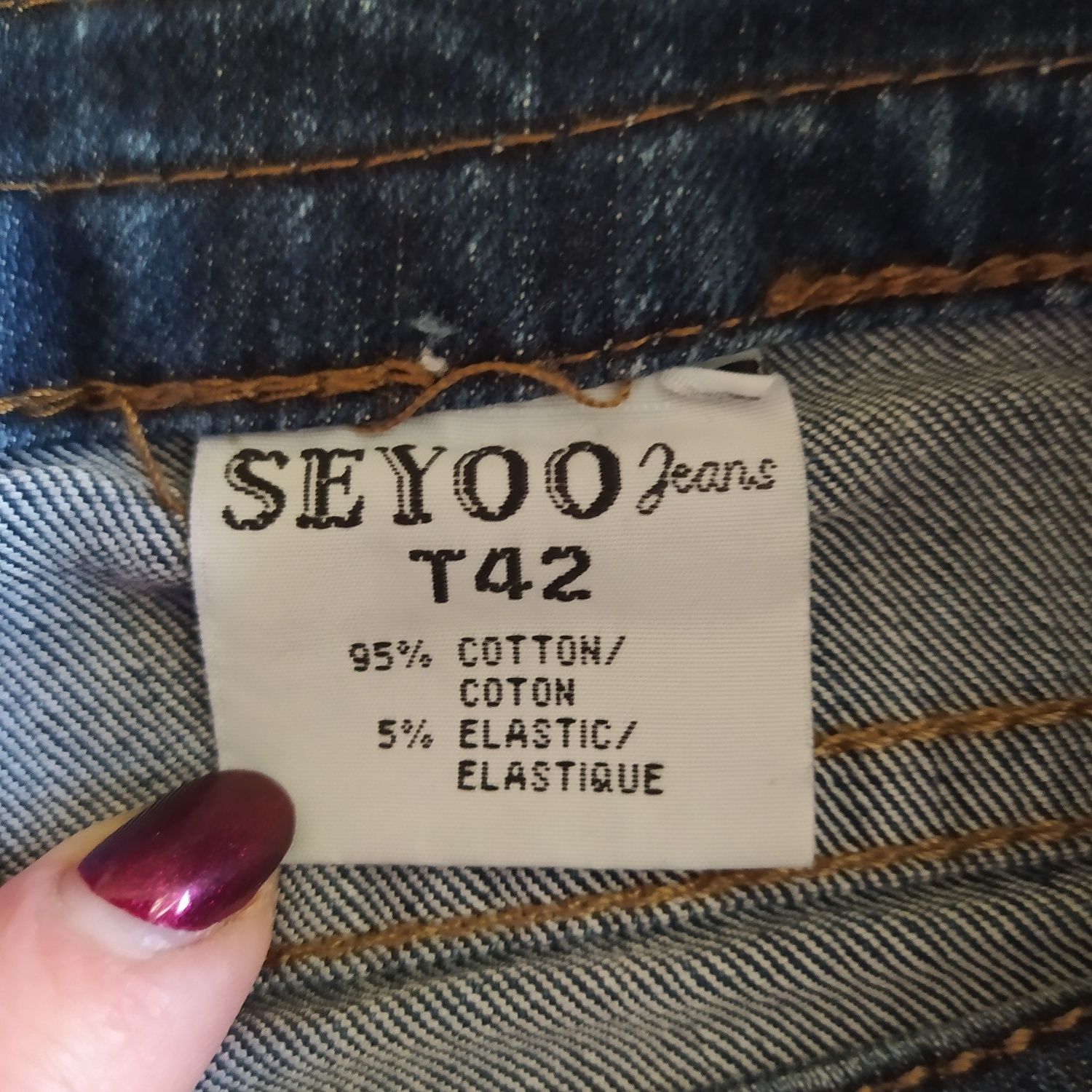 Spodnie damskie jeansy rozmiar 42