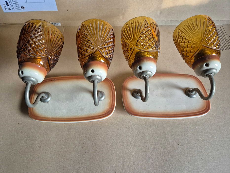 Kinkiet Lampa Promień Wieliczka PRL Mirostowice