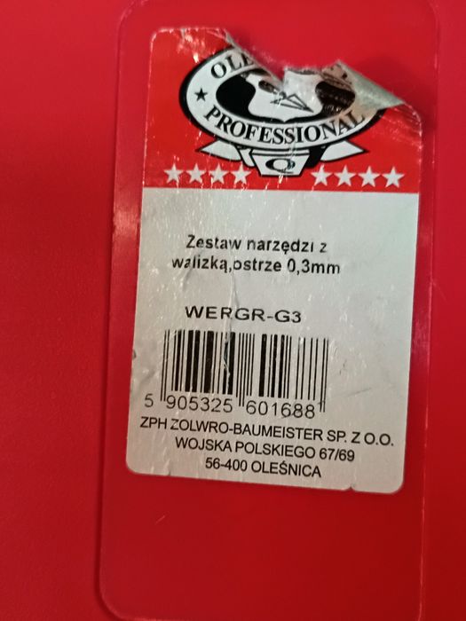 Zestaw Szpachli do Gładzi ERGOPLANE ostrze 0,3 OLEJNIK WERGR-G3 walizk