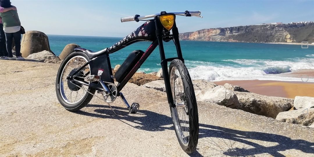 Bicicleta elétrica e-bike chopper custom