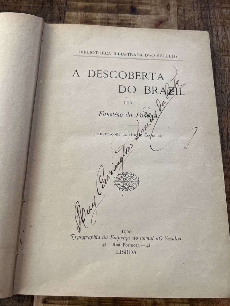 Descoberta Brasil Faustino Fonseca - livro raro