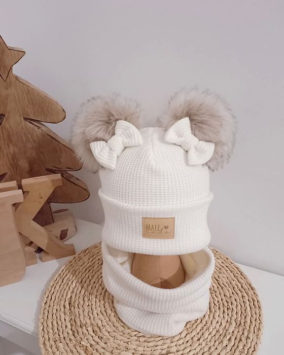 Zimowe zestawy handmade podszyte polarem