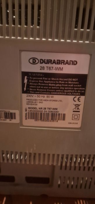 Televisão 28" Cinescópio DURABRAND (made in Turkey) bom  funcionamento