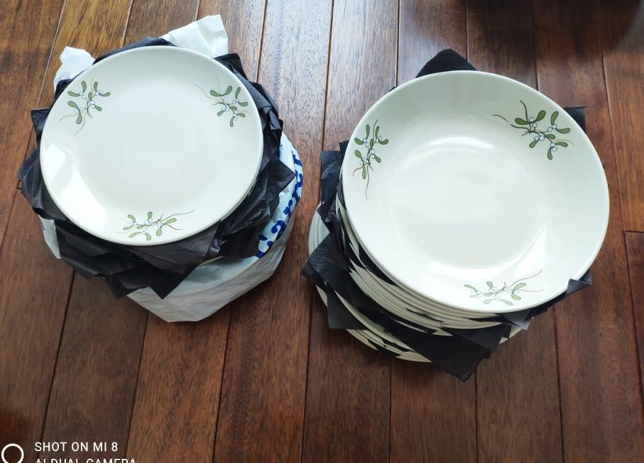 serwis obiadowy Porcelit Pruszków 12 osób vintage PRL
