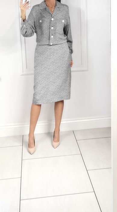 A-k-r-i-s Jedwabna Sukienka Damska Koszulowa xl silk