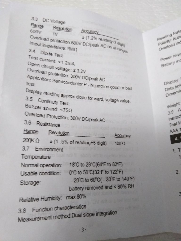 Мультиметр aneng kt87n