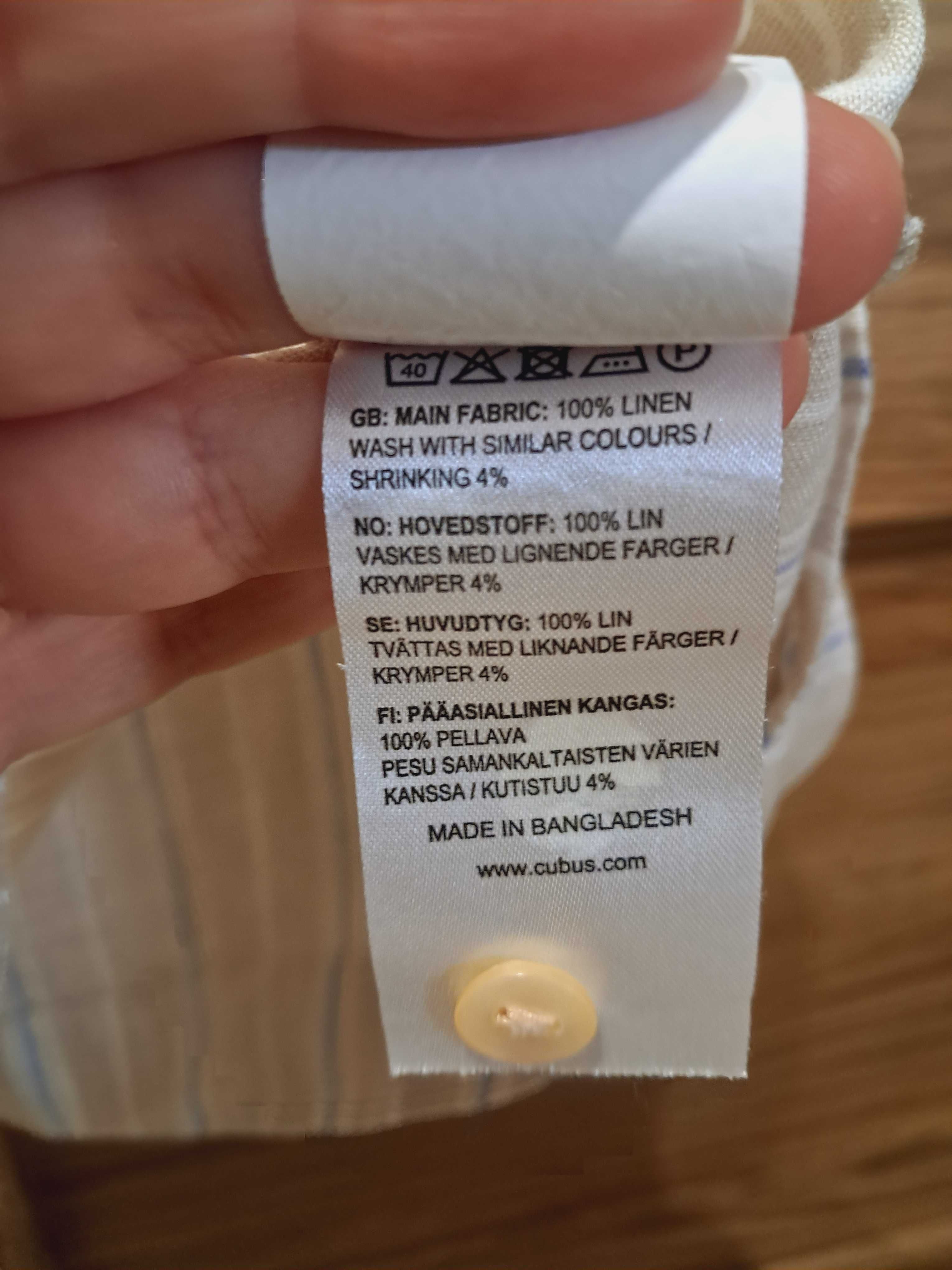 Koszula damska lniana 100% len, Cubus, bdb, oversize r. XL