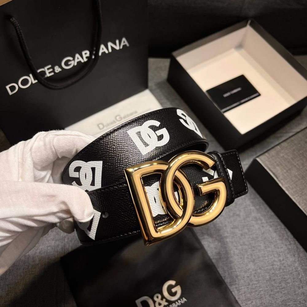 Ремень Dolce Gabbana оригинал мужской и женский с золотым значком