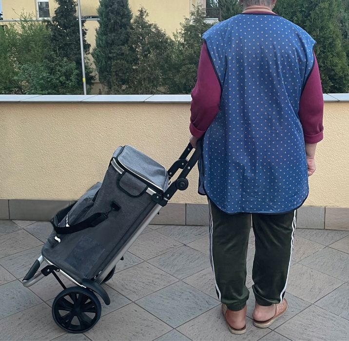Wózek na Zakupy Torba na Kółkach Składany Zakupowy  Mocny Duże Koła