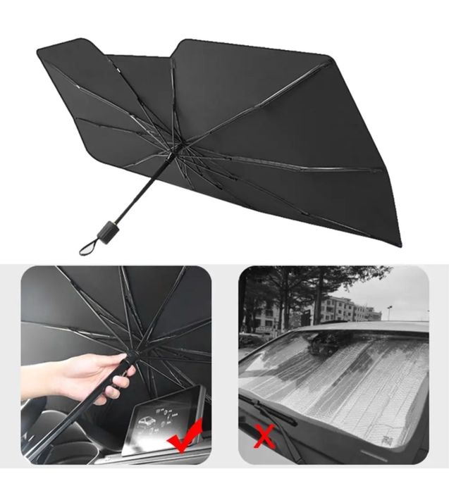 Солнцезащитный зонт на лобовое стекло в авто для защиты от солнца