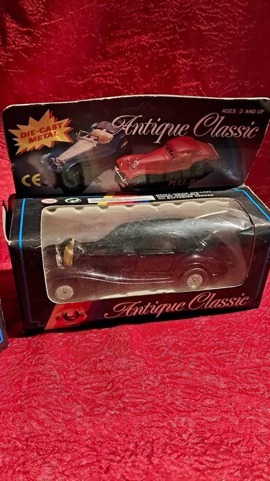 Lote Antique Classic – Carros Clássicos Die-Cast – Pull Back – Vintage