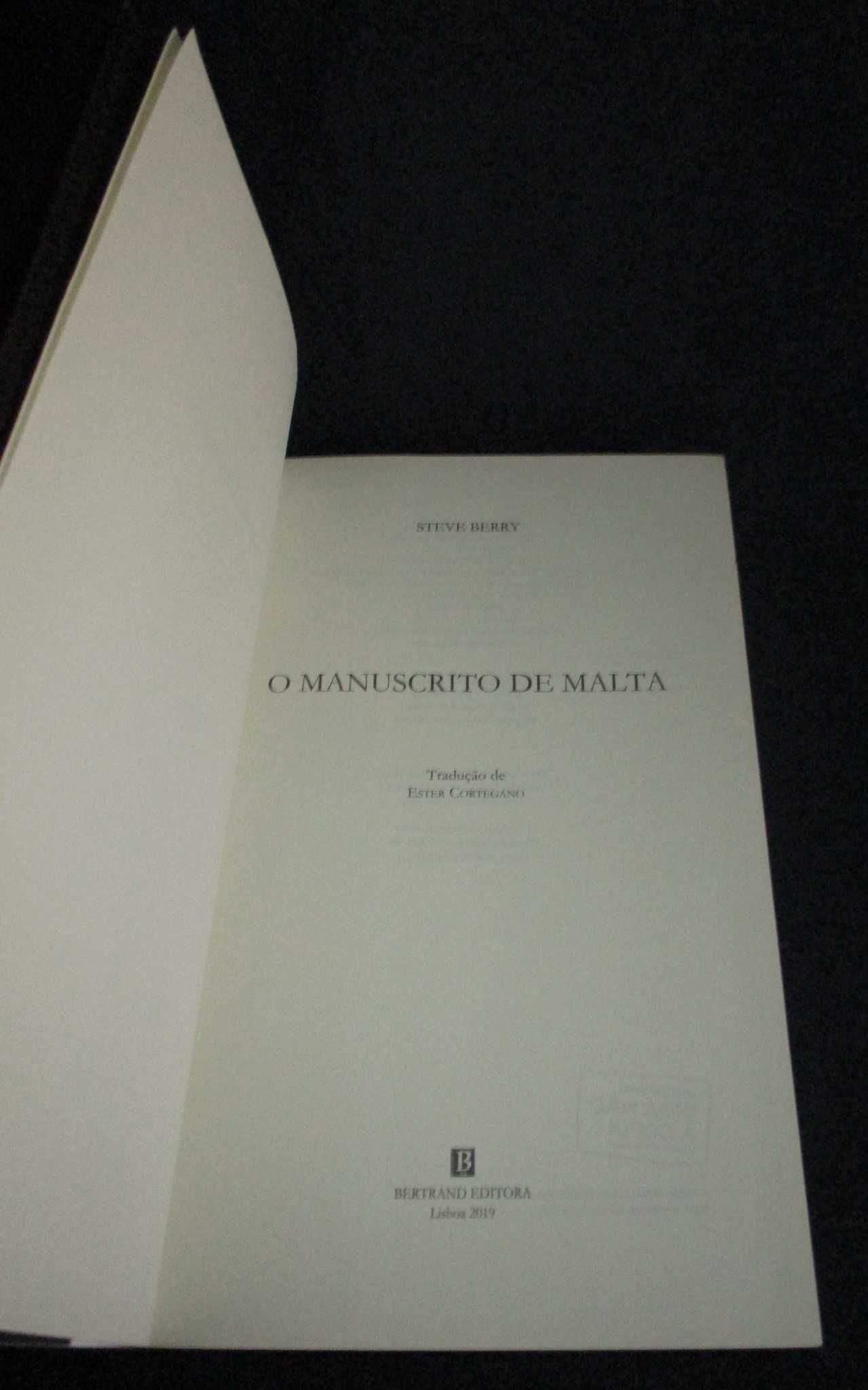 Livro O Manuscrito de Malta Steve Berry