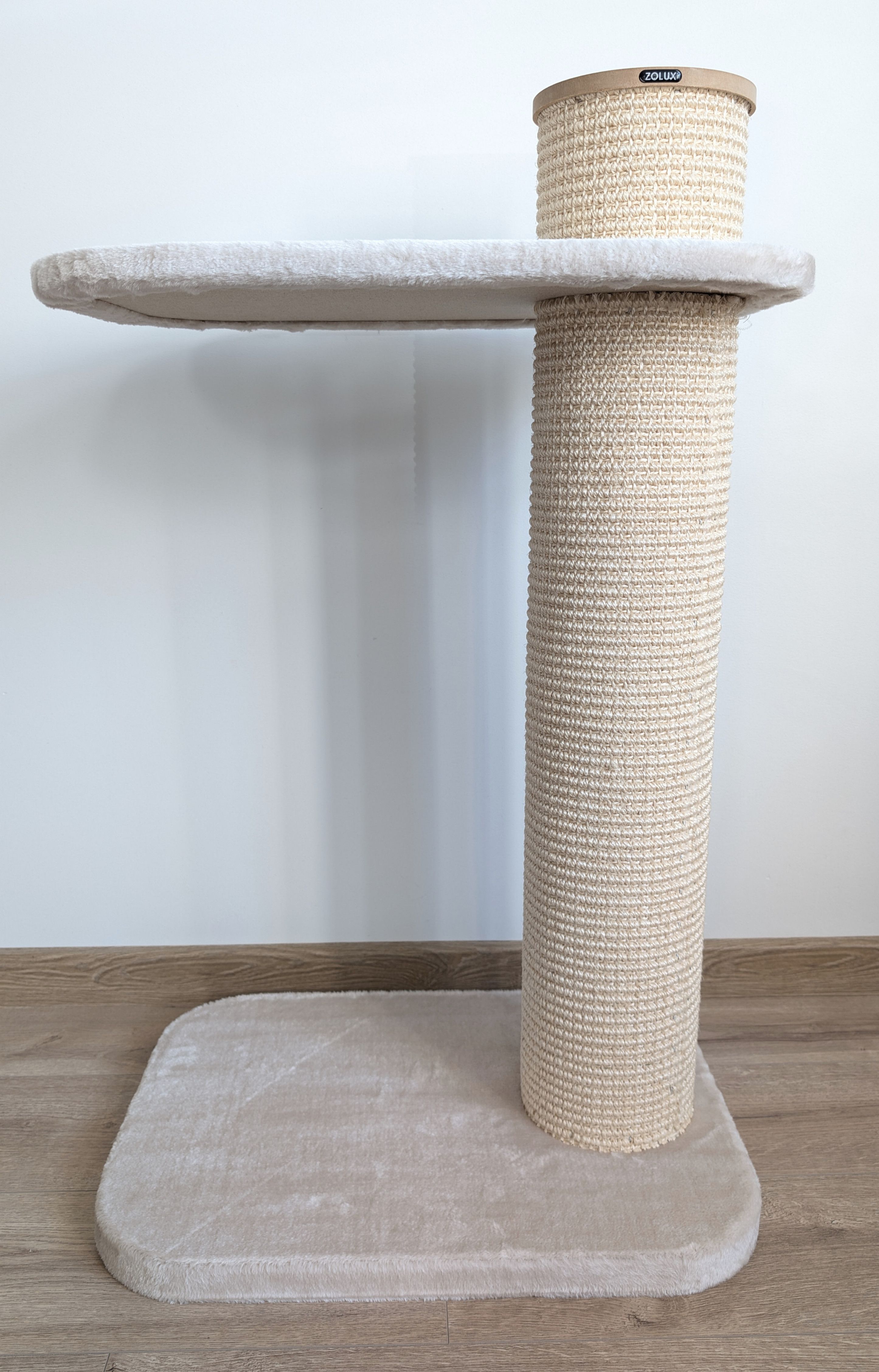 ZolZolux Duży Drapak Słupek Dla Kota City Cat 2 59X45X97Cm Beżowy