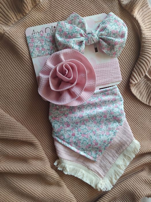 Nowy zestaw 2-pak kokardy+chusty