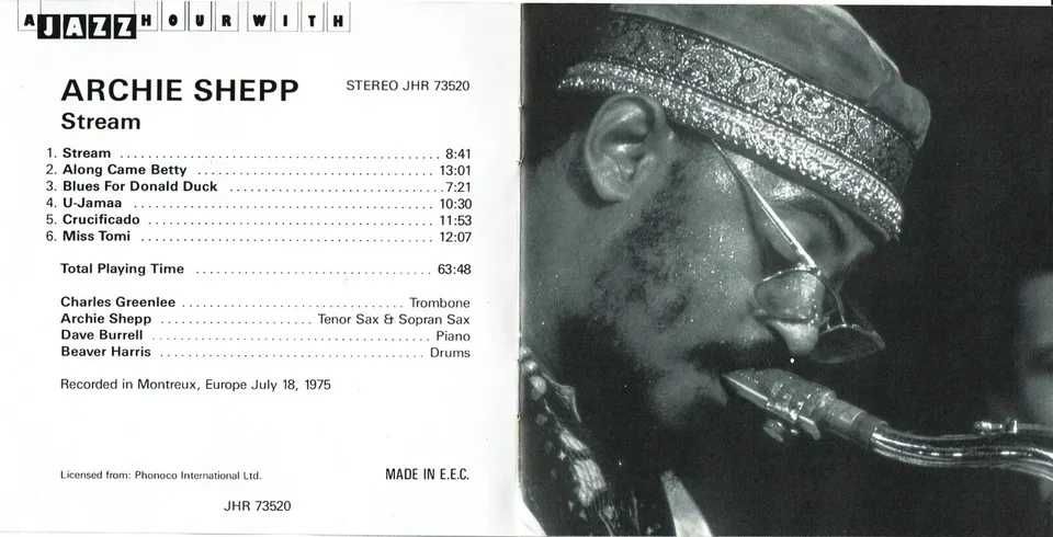 Archie Shepp - CD - 1989 - made in France - MPO