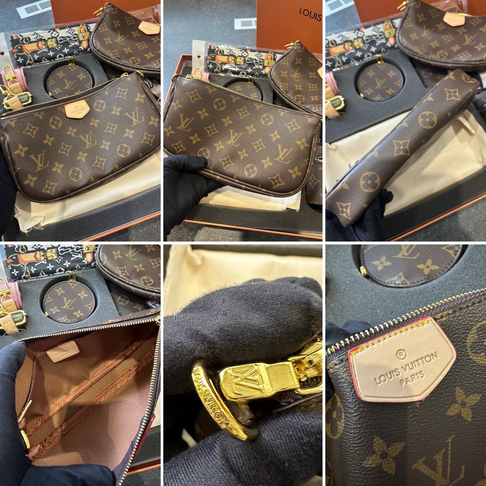 Подарунковий набір Louis Vuitton (lv, лв) multi pochette 3 в 1