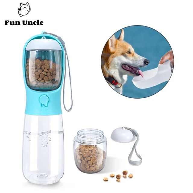 Garrafa de água e comida para cães e gatos