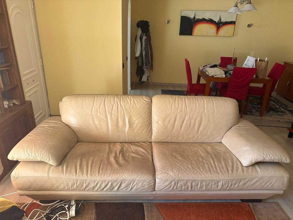 SOFA DIVANI PELE VERDADEIRA