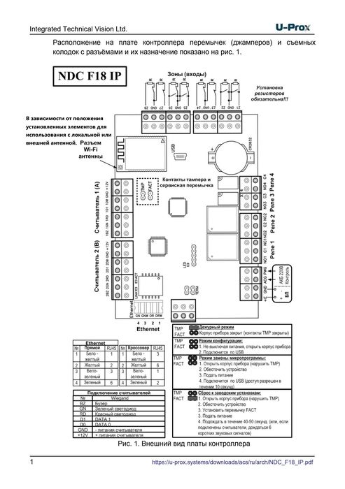U-Prox NDC F18 IP ( аналог IP400 ) Контролер керування обмеж доступу