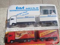 1:87 MAN Lote de 2 camiões novos de carga com atrelado