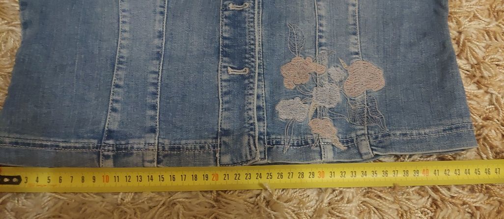 Куртка джинсова, розмір 38-40 (46-48) ЗАМІРИ НА ФОТО