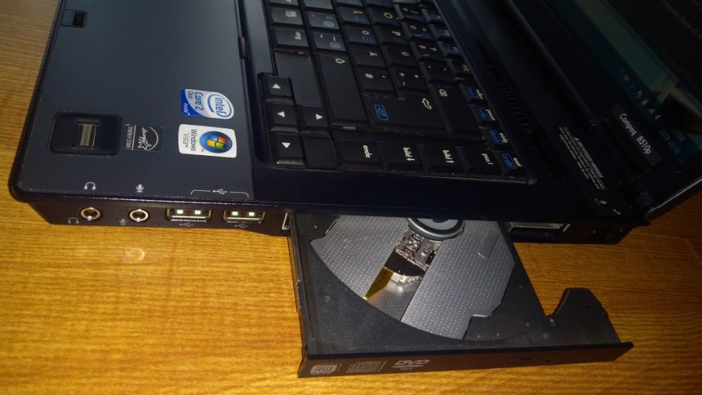 Laptop 15.4 HP Compaq 8510p Intel Core Duo 2x Win7 10 SSD HDMI office