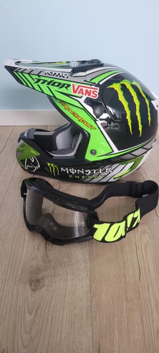 Kask Thor + gogle 100%