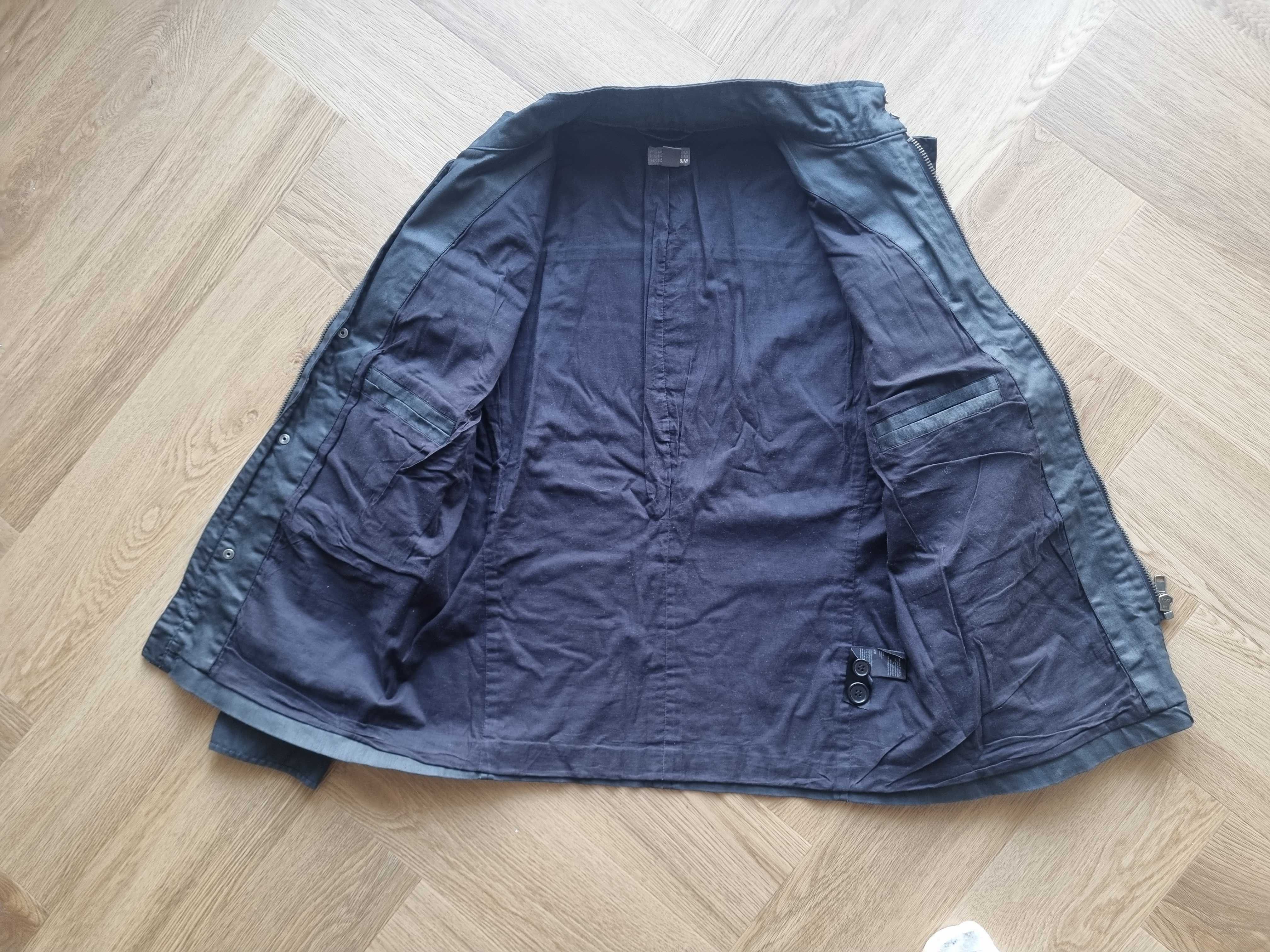 Męska szara kurtka wiosenna przejściowa H&M L kurtka na wiosnę