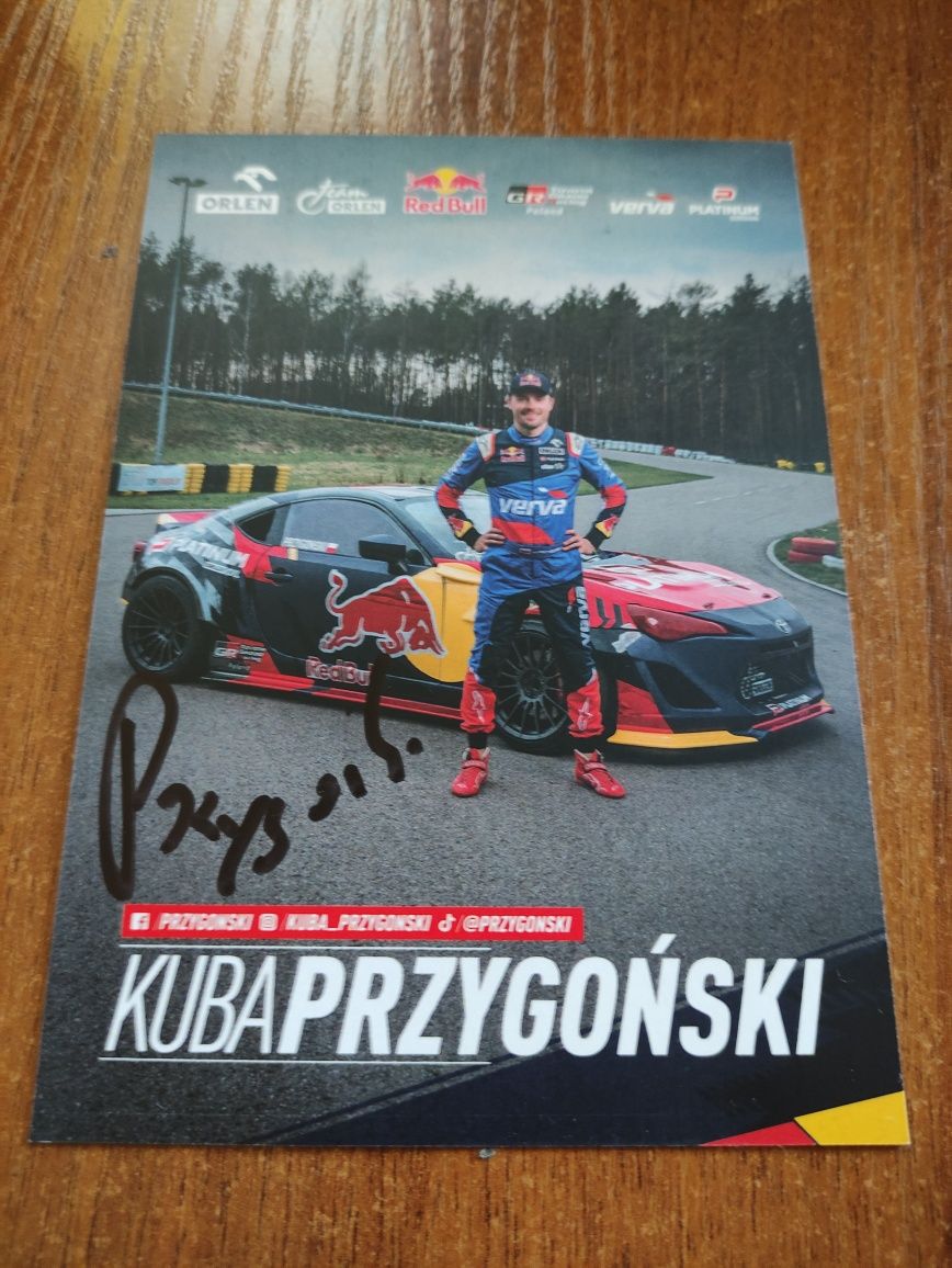 Autograf, podpis Jakub Kuba Przygoński Orlen Team Red Bull Kierowca PL