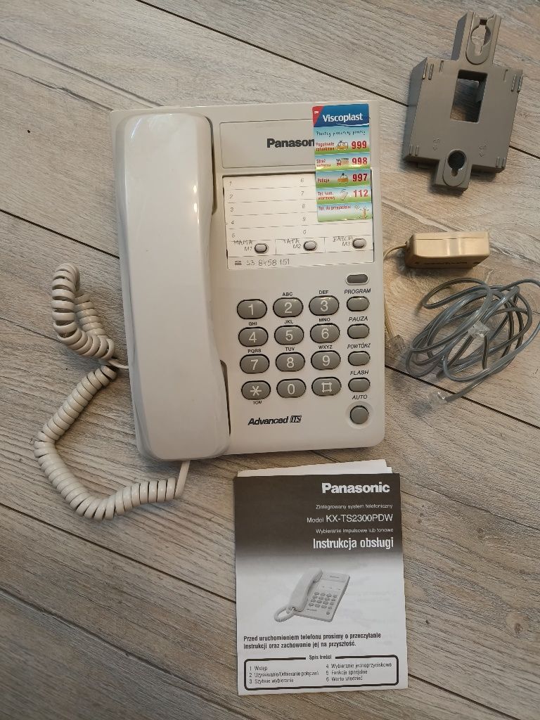 Telefon stacjonarny Panasonic KX-TS2300PDW